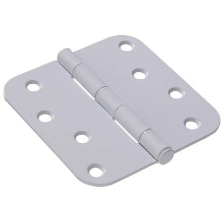Ornatus Outdoors 0.625 x 4 in. Carded Round Corner Full Mortise Hinges, White OR1639614